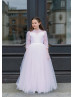 White Lace Tulle Flower Girl Dress Birthday Party Dress White Lace Tulle Flower Girl Dress Birthday Party Dress